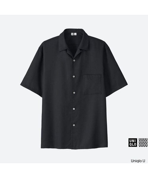 新作からSALEアイテム等お得な商品満載 ユニクロ シャツ 半袖シャツ ブラック