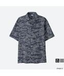 ユニクロ | オープンカラーシャツ（柄・半袖）(襯衫)