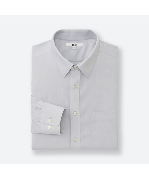 UNIQLO（ユニクロ）の「スーパーノンアイロンシャツ（長袖）＋EC（シャツ/ブラウス・メンズ・WHITE 00/PINK 11/LIGHT BLUE 60/LIGHT GRAY 02・4XL/3XL/M/XS/S/XXL/L/XL）」の2枚目の写真