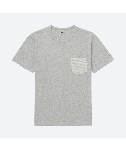 UNIQLO（ユニクロ）の「ウォッシュスラブポケツキT（半袖）（Tシャツ/カットソー・メンズ・BLUE 61/GREEN 54/GRAY 03/WHITE 00/NAVY 69・S/XL/4XL/L/XS/M/XXL/3XL）」の3枚目の写真