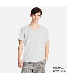 UNIQLO | ウォッシュスラブVネックT（半袖）(Tシャツ/カットソー)