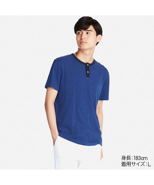 UNIQLO（ユニクロ）の「ウォッシュスラブヘンリーネックT（半袖