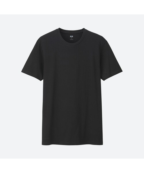 UNIQLO（ユニクロ）の「スーピマコットンクルーネックT（半袖）（Tシャツ/カットソー・メンズ・BLUE 63/OLIVE 57/WHITE 00/BLACK 09/NAVY 69/ORANGE 22/DARK GRAY 08/GRAY 03・3XL/4XL/XL/XXL/L/M/S/XS）」の3枚目の写真