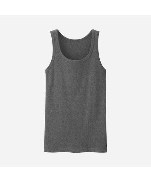 UNIQLO（ユニクロ）の「ドライカラーリブタンクトップ（Tシャツ/カットソー・メンズ・GREEN 54/WHITE 00/DARK GRAY 08/BLACK 09/NAVY 69/GRAY 03・XXL/L/S/M/XS/4XL/XL/3XL）」の4枚目の写真