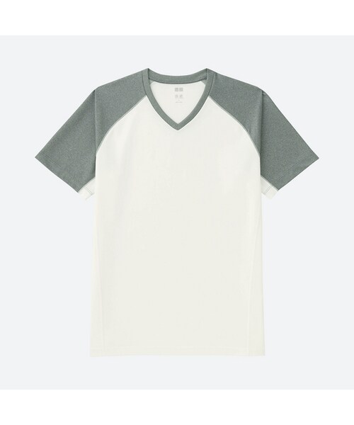 ユニクロ ユニクロ の ドライexvネックt カラーブロック 半袖 E Tシャツ カットソー Wear