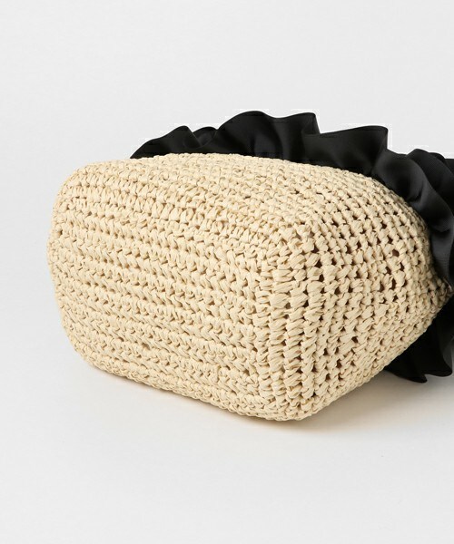 INTERPLANET(インタープラネット)の「RAFFLE カゴバッグ(かごバッグ・レディース・グレー/ベージュ/ネイビー・フリー)」の6枚目の写真