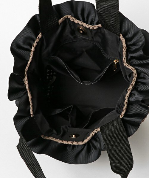 INTERPLANET(インタープラネット)の「RAFFLE カゴバッグ(かごバッグ・レディース・グレー/ベージュ/ネイビー・フリー)」の8枚目の写真