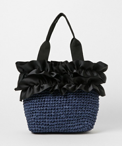 INTERPLANET(インタープラネット)の「RAFFLE カゴバッグ(かごバッグ・レディース・グレー/ベージュ/ネイビー・フリー)」の3枚目の写真