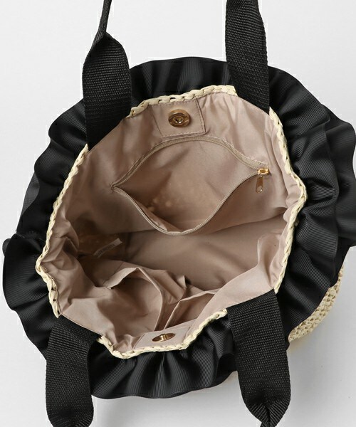 INTERPLANET(インタープラネット)の「RAFFLE カゴバッグ(かごバッグ・レディース・グレー/ベージュ/ネイビー・フリー)」の7枚目の写真