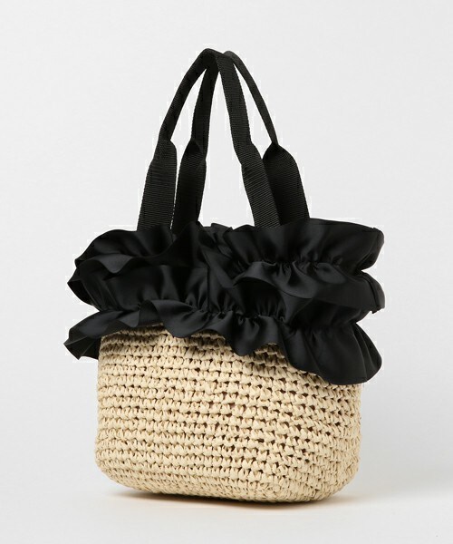 INTERPLANET(インタープラネット)の「RAFFLE カゴバッグ(かごバッグ・レディース・グレー/ベージュ/ネイビー・フリー)」の4枚目の写真