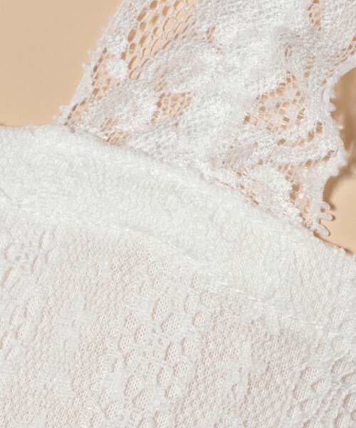 archives（アルシーヴ）の「レースベアキャミ（キャミソール・レディース・オフホワイト/ブラック/シルバーグレー・MEDIUM）」の7枚目の写真