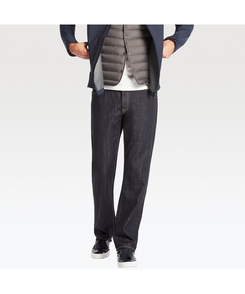UNIQLO(ユニクロ)の「レギュラーフィットジーンズ(デニムパンツ・メンズ・BLACK 09/BLUE 67/BLUE 68/BLUE 64・35/38/31/28/34/44/27/30/40/33/32/29/42/46/36)」の3枚目の写真