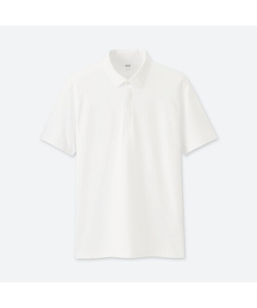 UNIQLO（ユニクロ）の「ドライコンフォートシャツカラーポロシャツ（小襟・半袖）（ポロシャツ・メンズ・OLIVE 56/NAVY 69/LIGHT GRAY 02/BLACK 09/WHITE 00・XS/M/3XL/XL/XXL/S/L/4XL）」の2枚目の写真