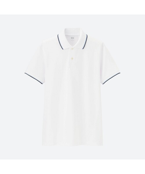 UNIQLO（ユニクロ）の「ドライカノコデザインポロシャツ（半袖）＋EC（ポロシャツ・メンズ・GRAY 03/WHITE 00/OFF WHITE 01/BLACK 09/NAVY 69・XL/S/M/XS/L/4XL/3XL/XXL）」の3枚目の写真