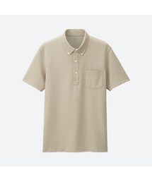 UNIQLO | ドライコンフォートシャツカラーポロシャツ（ボタンダウン・半袖）(ポロシャツ)