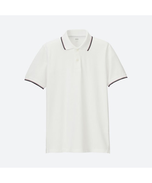 UNIQLO（ユニクロ）の「カノコエリラインポロシャツ（半袖）＋（ポロシャツ・メンズ・BLUE 65/NAVY 69/RED 14/BLACK 09/WHITE 00/BLUE 64・XS/L/3XL/S/M/4XL/XL/XXL）」の2枚目の写真