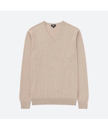 UNIQLO | コットンカシミヤVネックセーター(長袖)(ニット/セーター)