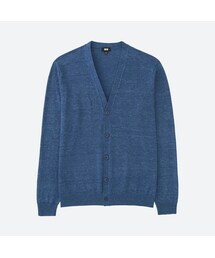リネン売れ筋商品|||ニット・長袖Vネックカーディガン【ISW24DUP29266】 UNIQLO（ユニクロ）の「リネンブレンドVネックカーディガン