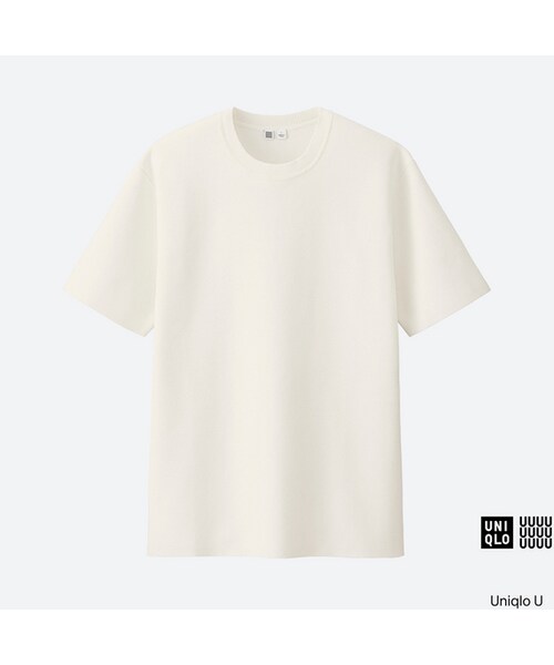 UNIQLO（ユニクロ）の「ミラノリブクルーネックセーター（半袖）（ニット/セーター・メンズ・BLACK 09/KHAKI 33/OLIVE 56/BLUE 68/WHITE 00・L/XXL/M/XL/S）」の2枚目の写真