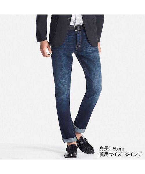UNIQLO（ユニクロ）の「ストレッチセルビッジスキニーフィットジーンズ＋EC（デニムパンツ・メンズ・BLACK 09/NAVY 69/BLUE 67/GRAY 06/WHITE 00・29/35/34/28/30/33/44/40/32/38/27/31/36/42）」の5枚目の写真