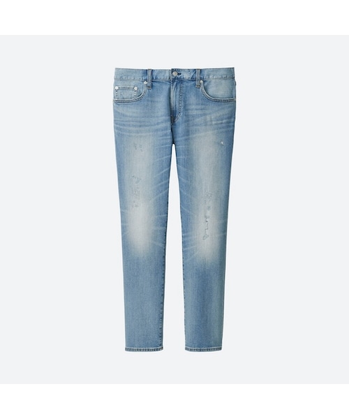 UNIQLO（ユニクロ）の「スリムフィットダメージジーンズ（デニムパンツ・メンズ・BLUE 68/BLUE 63/BLUE 62/WHITE 00/BLUE 64・27/44/38/42/34/31/30/36/46/35/32/29/33/28/40）」の5枚目の写真