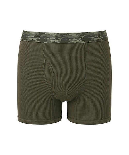 UNIQLO（ユニクロ）の「スーピマコットンワッフルボクサーブリーフ（ウエストゴムカモフラージュ）（その他アンダーウェア/インナー・メンズ・BLACK 09/OLIVE 56/NAVY 69・M/XL/XXL/S/L/3XL/4XL）」の2枚目の写真