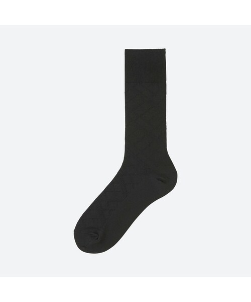 UNIQLO（ユニクロ）の「スーピマコットンリンクスチェックソックス（ソックス/靴下・メンズ・GRAY 03/WHITE 00/NAVY 69/BLUE 68/BLACK 09/DARK GRAY 08・25-27/27-29）」の3枚目の写真