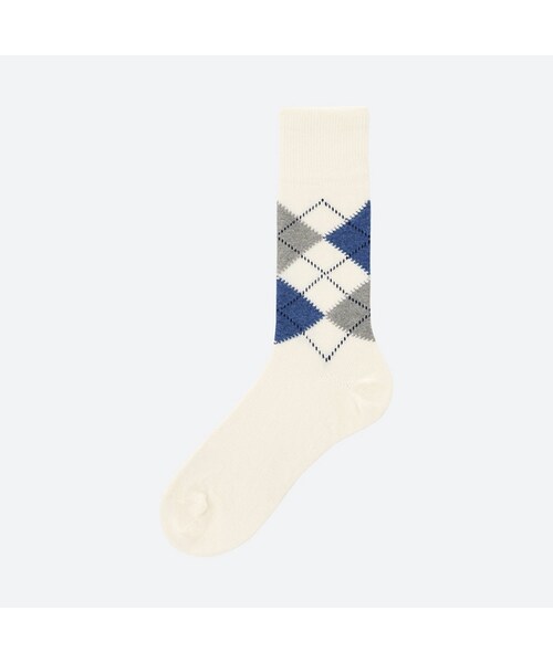 UNIQLO（ユニクロ）の「アーガイルソックス（ソックス/靴下・メンズ・GRAY 03/RED 16/NAVY 69/WHITE 00/BLACK 09/DARK GRAY 08/BLUE 64・25-27/27-29）」の2枚目の写真