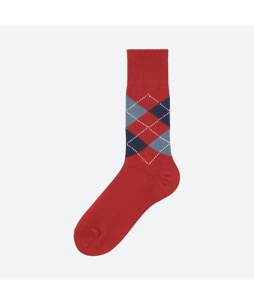 UNIQLO（ユニクロ）の「アーガイルソックス（ソックス/靴下・メンズ・GRAY 03/RED 16/NAVY 69/WHITE 00/BLACK 09/DARK GRAY 08/BLUE 64・25-27/27-29）」の7枚目の写真