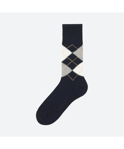 UNIQLO（ユニクロ）の「アーガイルソックス（ソックス/靴下・メンズ・GRAY 03/RED 16/NAVY 69/WHITE 00/BLACK 09/DARK GRAY 08/BLUE 64・25-27/27-29）」の5枚目の写真