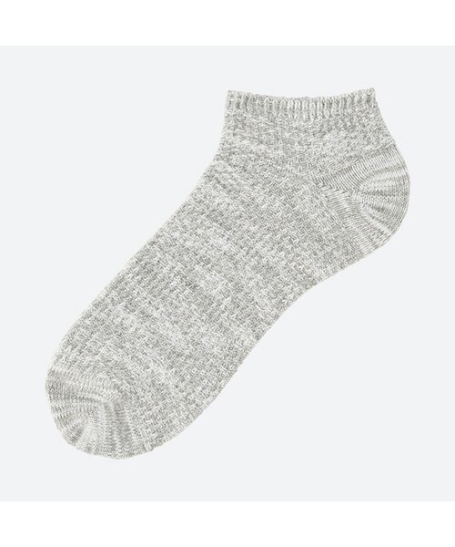 UNIQLO（ユニクロ）の「スラブショートソックス（ソックス/靴下・メンズ・WHITE 00/BLUE 68/GRAY 07/BLACK 09/LIGHT GRAY 02/RED 15/BLUE 62・27-29/25-27）」の4枚目の写真