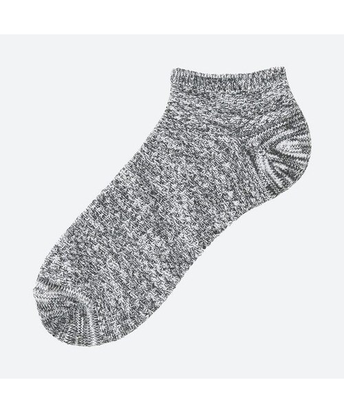 UNIQLO（ユニクロ）の「スラブショートソックス（ソックス/靴下・メンズ・WHITE 00/BLUE 68/GRAY 07/BLACK 09/LIGHT GRAY 02/RED 15/BLUE 62・27-29/25-27）」の3枚目の写真