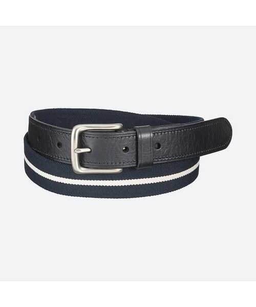 UNIQLO（ユニクロ）の「ストレッチテープベルト（ベルト・メンズ・BEIGE 31/NAVY 69・L/M）」の2枚目の写真