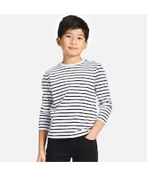 UNIQLO | BOYS ボーダークルーネックT（長袖）(Tシャツ/カットソー)