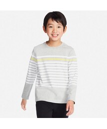 UNIQLO | BOYS ボーダークルーネックT（長袖）(Tシャツ/カットソー)