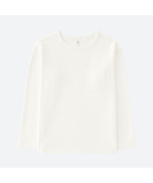 UNIQLO（ユニクロ）の「BOYSウォッシュポケツキT（長袖）（Tシャツ/カットソー・キッズ・GRAY 04/NAVY 69/WHITE 00・150/160/140）」の2枚目の写真