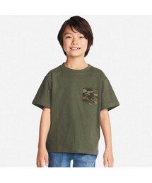 UNIQLO | BOYS ポケツキT（カモフラージュ・半袖）(Tシャツ/カットソー)