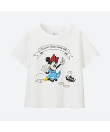 UNIQLO | GIRLS ミニーマウスラブズ ドットグラフィックT（半袖）(Tシャツ/カットソー)