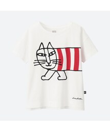 UNIQLO | GIRLS リサ・ラーソングラフィックT（半袖）(Tシャツ/カットソー)