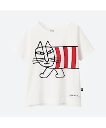 UNIQLO | GIRLS リサ・ラーソングラフィックT（半袖）(Tシャツ/カットソー)
