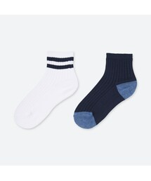 UNIQLO | BOYS ハーフソックス（ライン・2足組）(その他アンダーウェア/インナー)