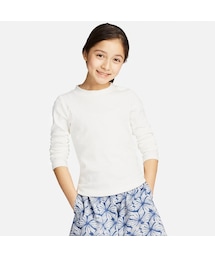 UNIQLO | GIRLS リブTシャツ（長袖）(Tシャツ/カットソー)