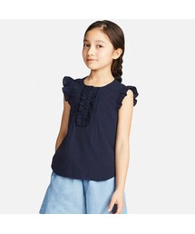 UNIQLO | GIRLS フリルブラウス（半袖）＋(シャツ/ブラウス)