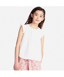 UNIQLO | GIRLS フリルブラウス（半袖）＋(シャツ/ブラウス)