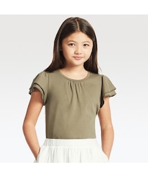 UNIQLO | GIRLS フレアスリーブT（半袖）(Tシャツ/カットソー)