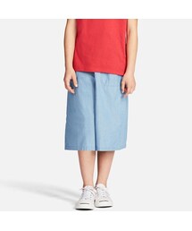 UNIQLO | GIRLS シャンブレーイージーガウチョパンツ(その他パンツ)