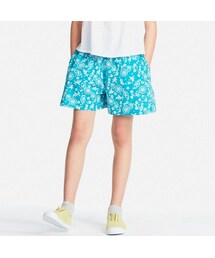 UNIQLO | GIRLS イージーフレアショートパンツ（フラワー）(その他パンツ)