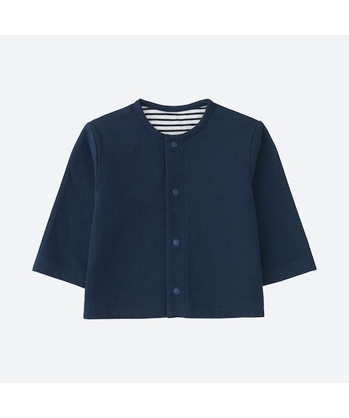 UNIQLO（ユニクロ）の「ガーゼカーディガン＋（その他ベビー用品・キッズ・GRAY 03/NAVY 69/NATURAL 30・70/60/80）」の3枚目の写真