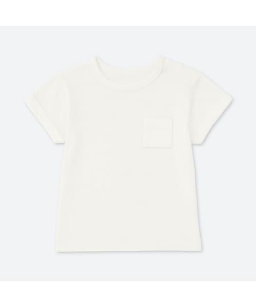 UNIQLO（ユニクロ）の「クルーネックT（半袖）（その他トップス・キッズ・PINK 10/BLUE 63/NAVY 69/WHITE 00・100/90/80）」の2枚目の写真