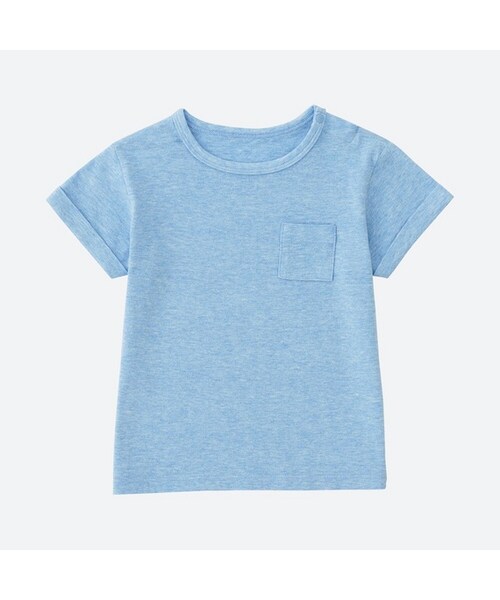 UNIQLO（ユニクロ）の「クルーネックT（半袖）（その他トップス・キッズ・PINK 10/BLUE 63/NAVY 69/WHITE 00・100/90/80）」の3枚目の写真